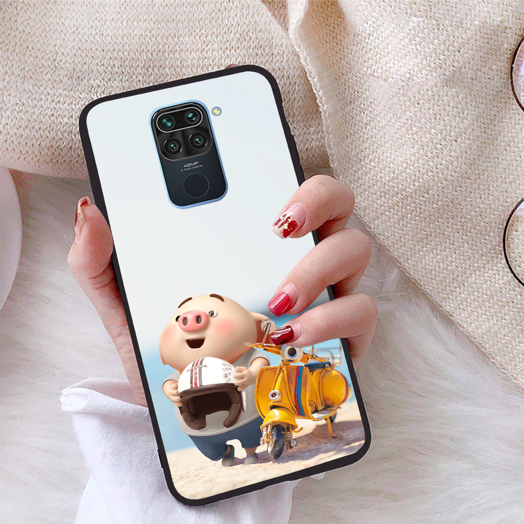 Ốp lưng Xiaomi Redmi Note 9 viền dẻo TPU BST Pig Cute