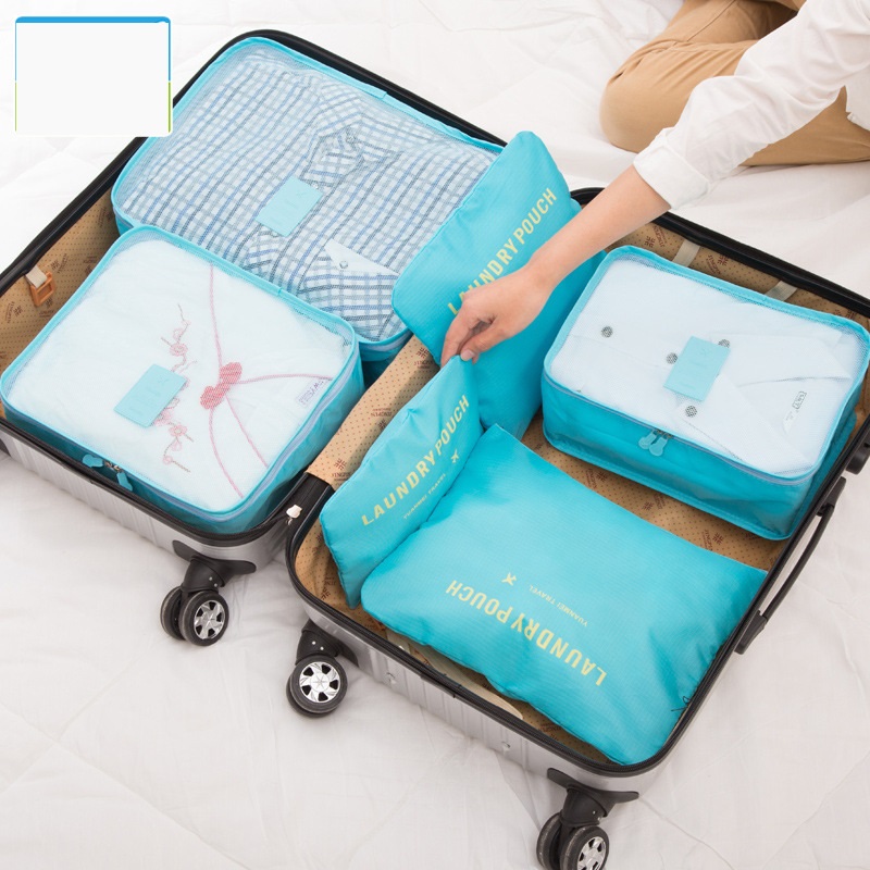 [HCM]Bộ 6 Túi đựng đồ du lịch laundry Pouch