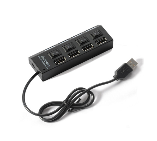 Hub Usb 4 port Có Công Tắc và đèn LED