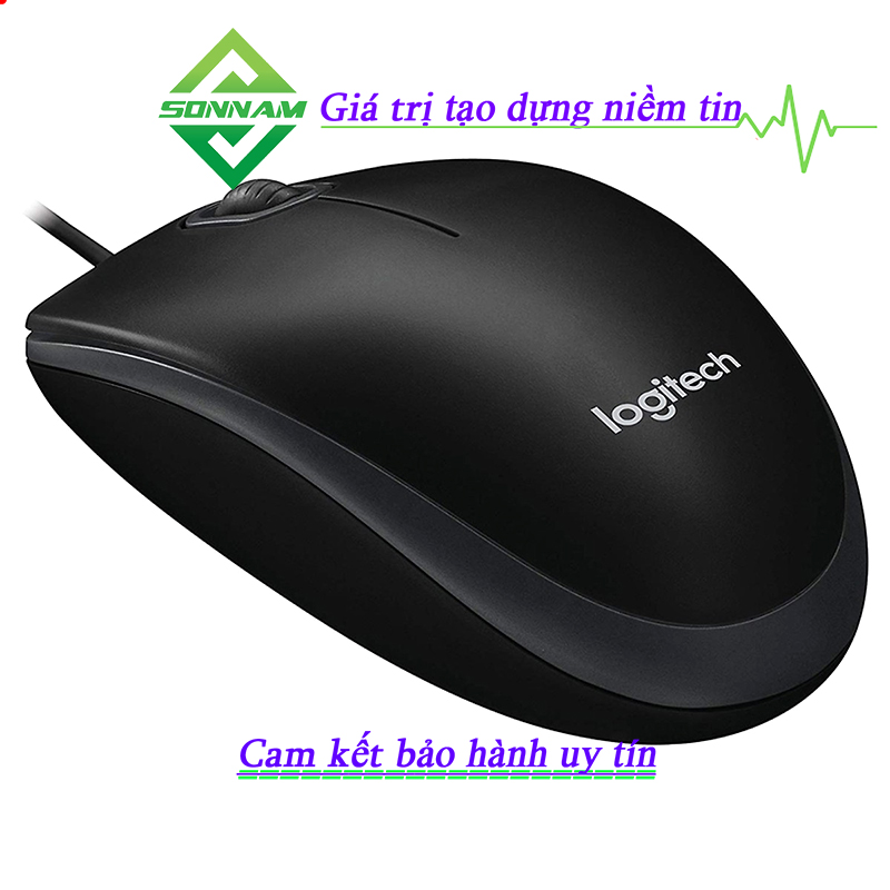 Chuột Logitech B100 Kết Nối USB Chính Hãng