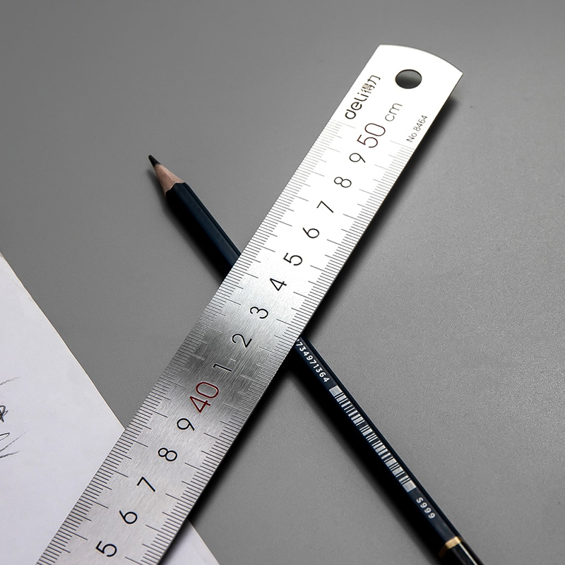 Thước kẻ sắt - Steel Ruler Deli 20 / 30 cm