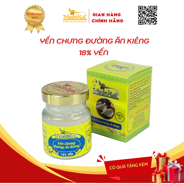 [YẾN SÀO TRÍ SƠN] YẾN CHƯNG SẴN 18% HŨ