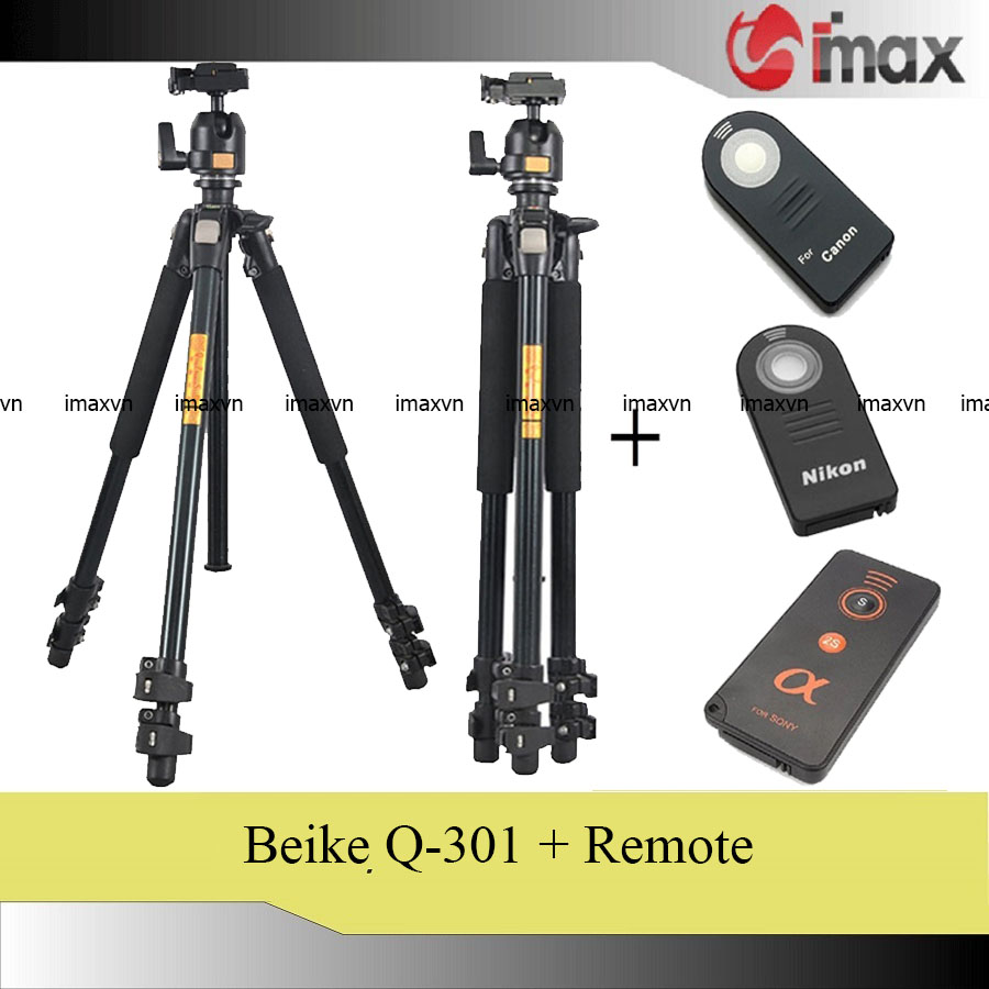 Chân máy ảnh Tripod Beike Q-301 + Remote cho máy ảnh