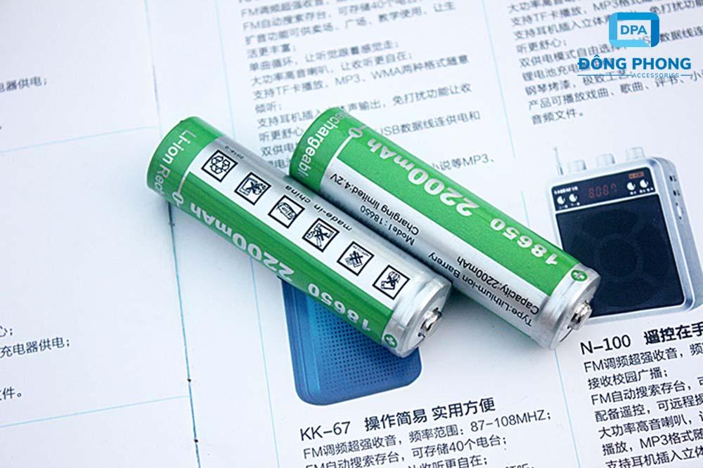 Pin Sạc Lithium-ion 18650 4.2V 2200mAh