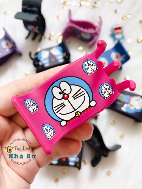 [HCM]Kẹp Tóc Càng Cua 5 Răng Hình Doraemon Doremon Nhiều Màu Sắc (Hình Thật Shop Tự Chụp)