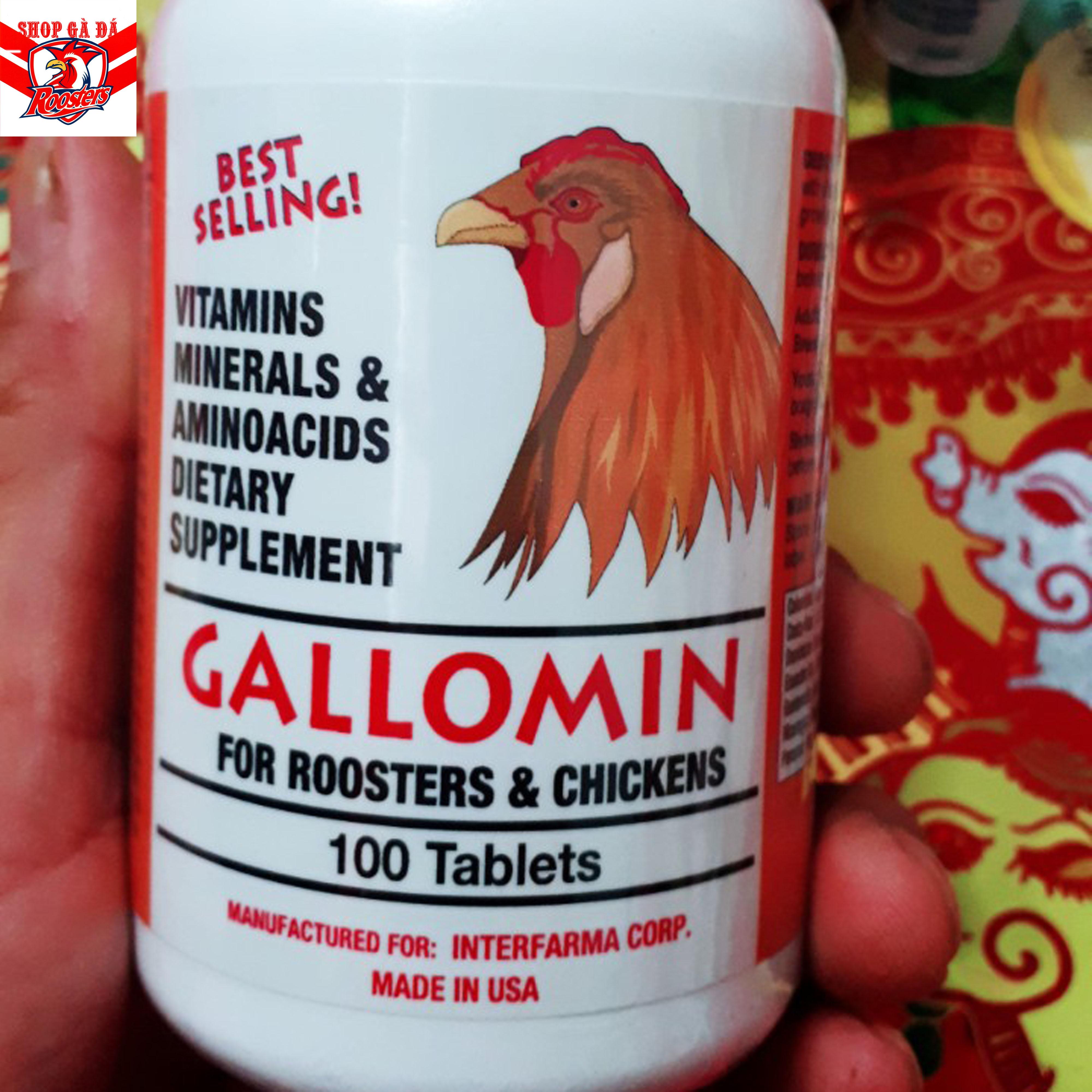 Gallomin thuốc nuôi gà đá 50 viên usa