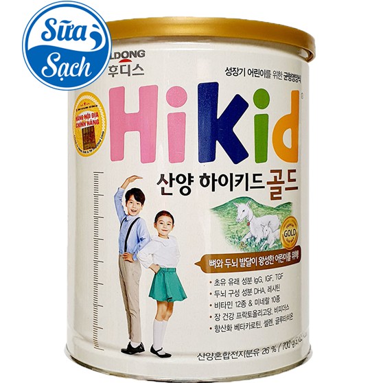 Sữa dê Hikid Gold 700g  Mẫu mới (date mới)
