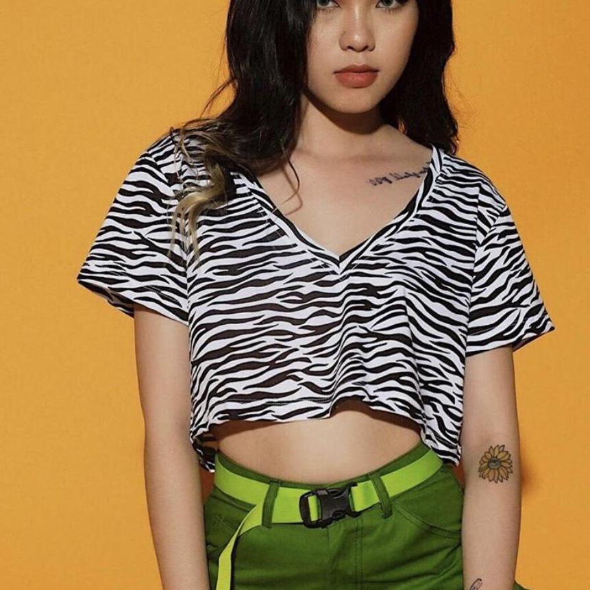 Áo croptop da beo siêu chất cho các bạn nữ nhé