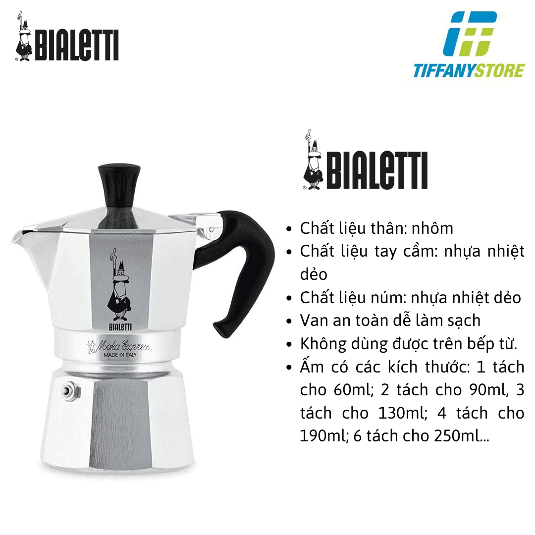 [HCM]Ấm pha cà phê Bialetti Moka Express - Made in Italy