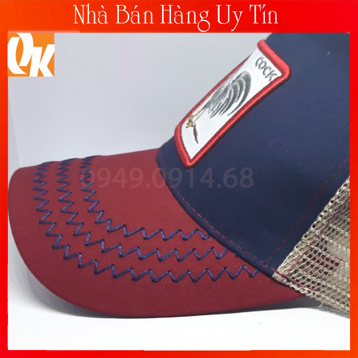 Nón Kết Thiêu Hình Gà Đá