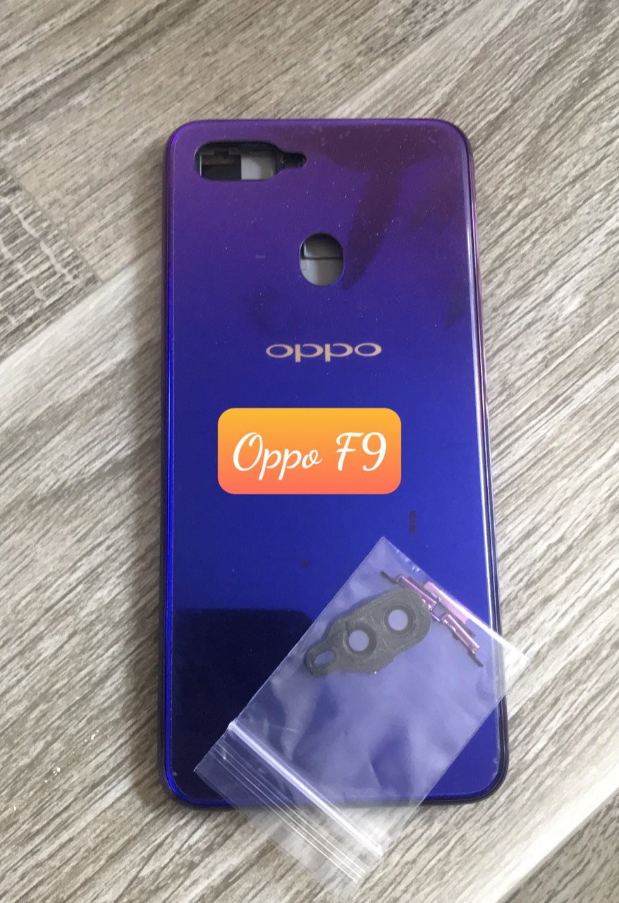 Bộ Vỏ sườn oppo F9 zin (kèm phím ,kính camera)