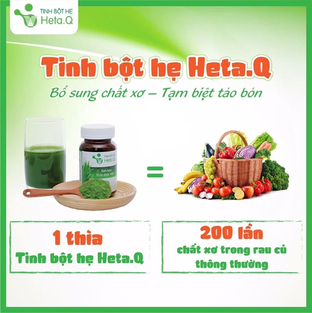 [kèm quà] Tinh Bột Hẹ Heta Q - Nano hẹ giúp bé hết bón siêng ăn (xuất xứ: Việt Nam)