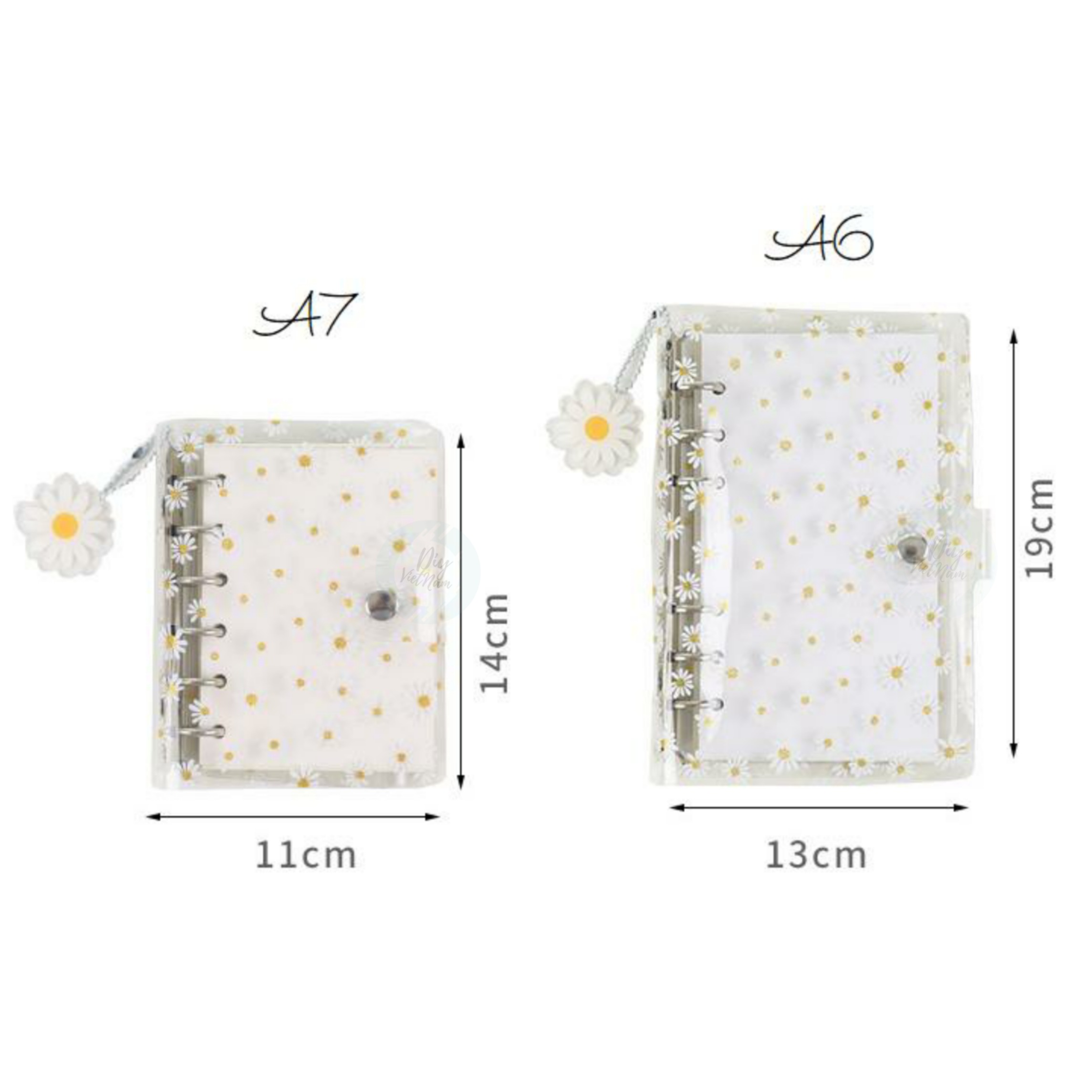 [HCM]VỎ PLANNER LITTLE DAISY TRONG SUỐT A6/A7