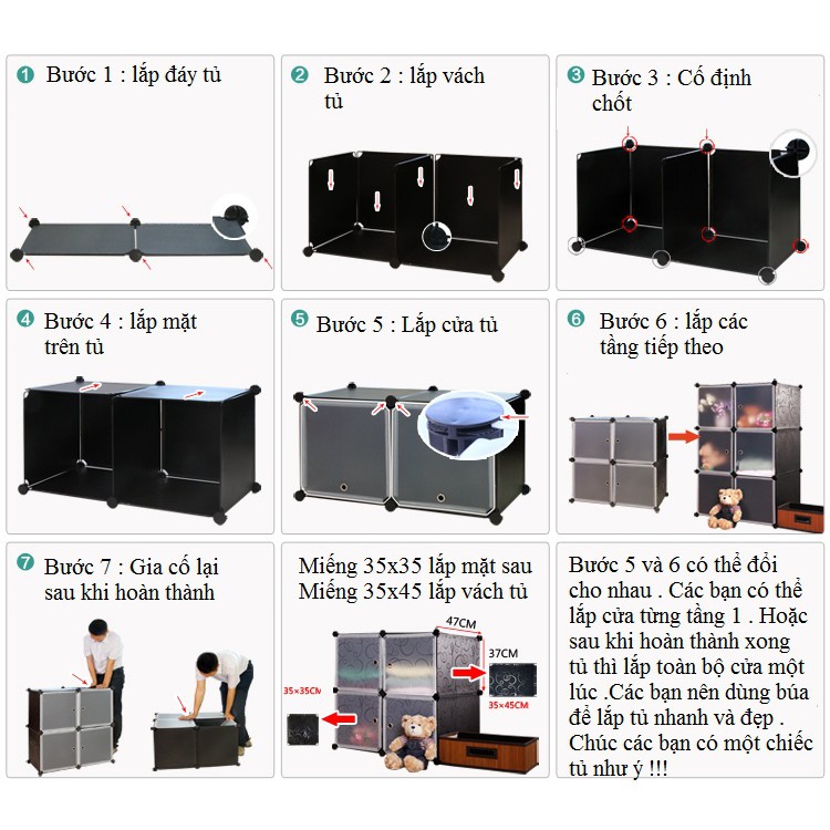TỦ GHÉP 9 NGĂN SIZE LỚN