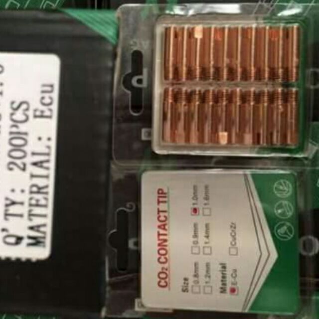 Béc hàn mig máy hàn mig mini M6×25 size 0.8/0.9/1.0/1.2 ( TÚI 10 BÉC)