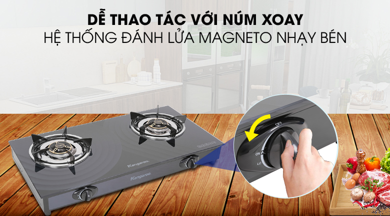 Bếp gas đôi Kangaroo KG519M