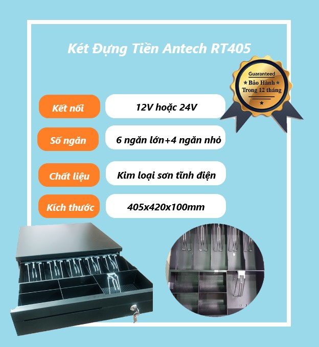 [HCM]Két Đựng Tiền Antech RT405