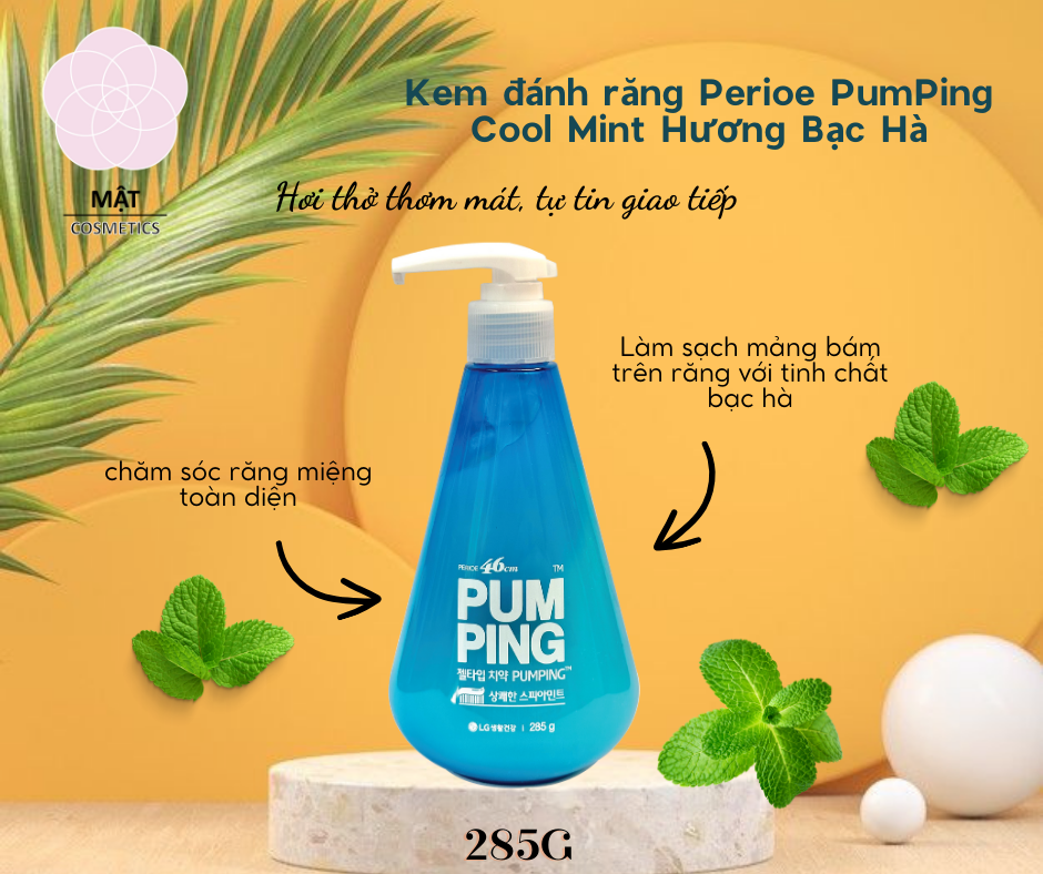 Kem Đánh Răng PERIOE PUMPING Hàn Quốc Hương Bạc Hà 285g