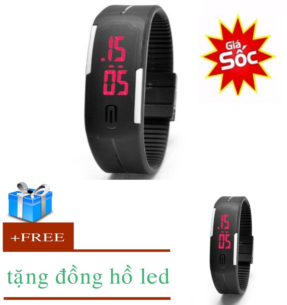 Đồng hồ đèn led tặng 1 đồng hồ led thể thao