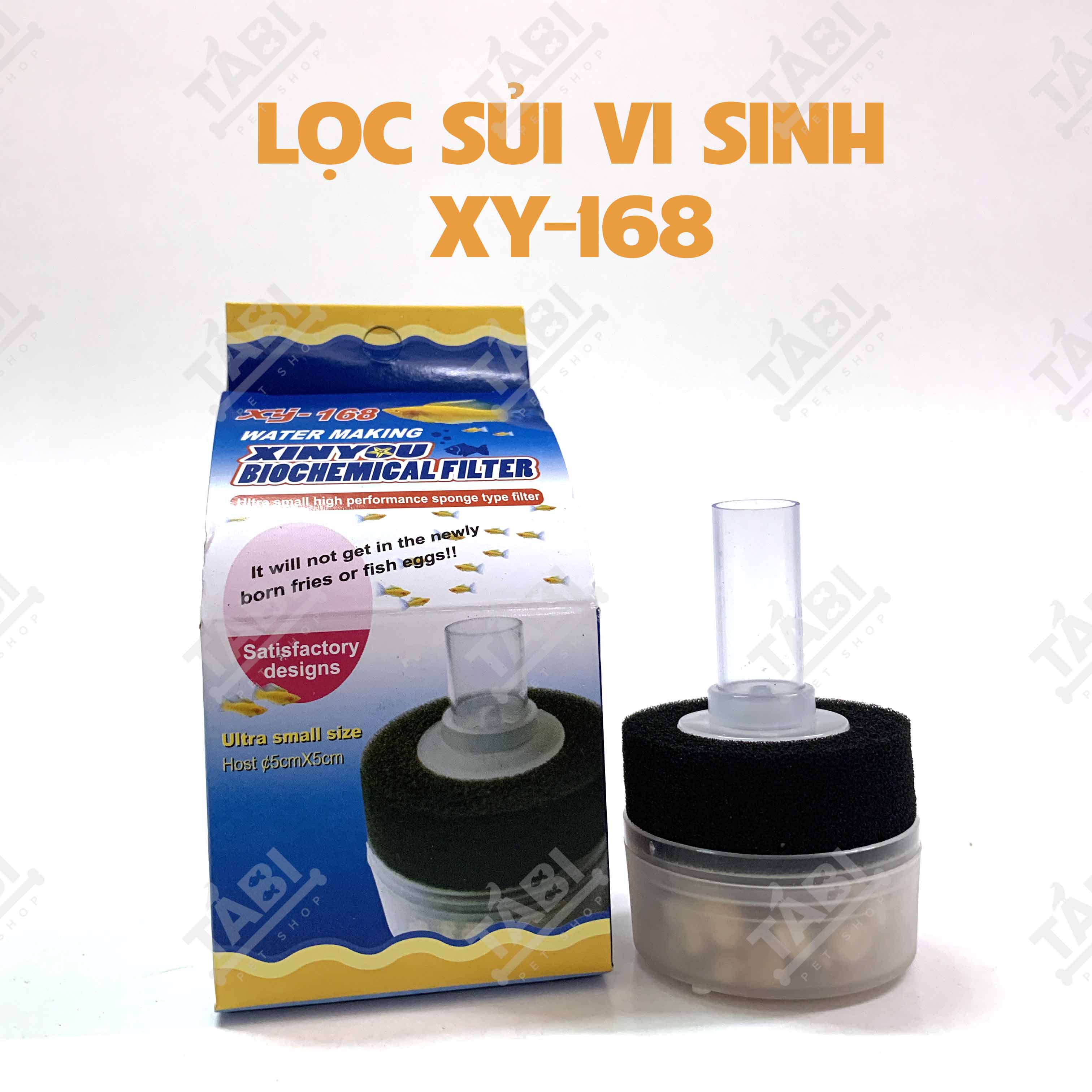 Lọc Sủi Vi Sinh Mini XY-168 2 Tầng Vật Liệu Lọc Có Thể Thay Thế Được