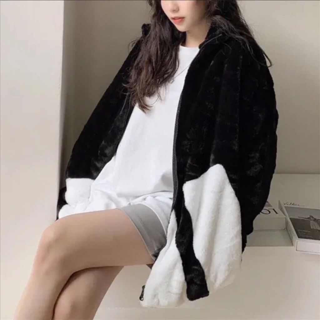 Áo Khoác Lông Cừu Adidas màu đen