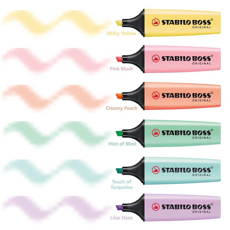 Bộ 6 bút đánh dấu highlight Stabilo pastel