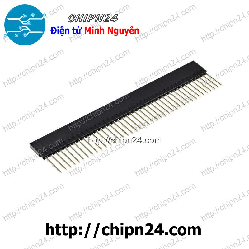 Header hàng rào cái đơn vuông dài 12.2mm 1x40p 2.54mm