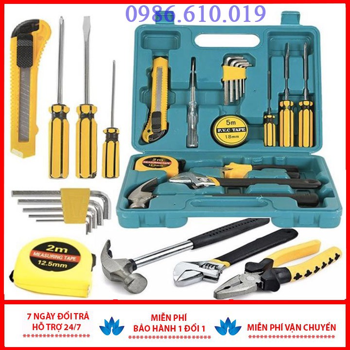 [ bảo hành 12 tháng ] Bộ Dụng Cụ Sửa Chữa 16 Món - Dụng cụ sửa chữa gia đình,Bộ dụng cụ sửa chữa ô tô xe máy đa năng 16 món loại tốt, bộ đồ nghề sửa chữa 16 món kèm theo hộp đựng tiện lợi cho mọi nhà