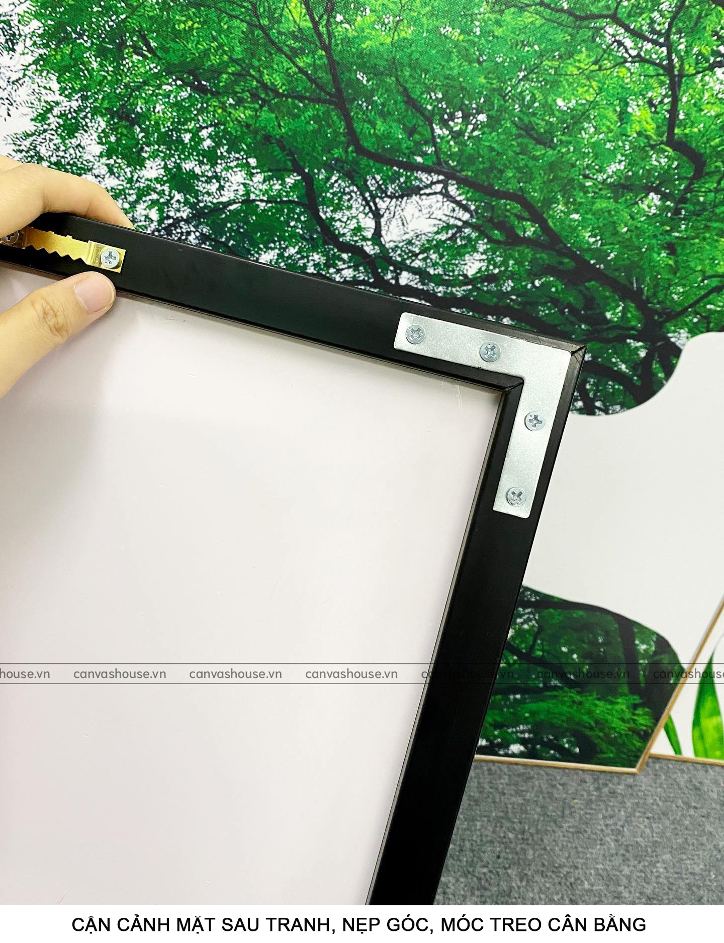 Tranh Canvas Cá Chép Hoa Sen (Đã có khung, móc, đinh treo) - The Canvas House
