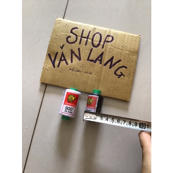 [Free Ship] - Chỉ may màu trắng / đen cuộn 900 mét