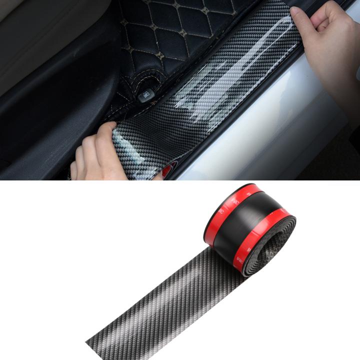 Cuộn cacbon dán cốp, dán bước chân chống xước xe ô tô, xe hơi PHD70 ngang 7cm dài 2,5m