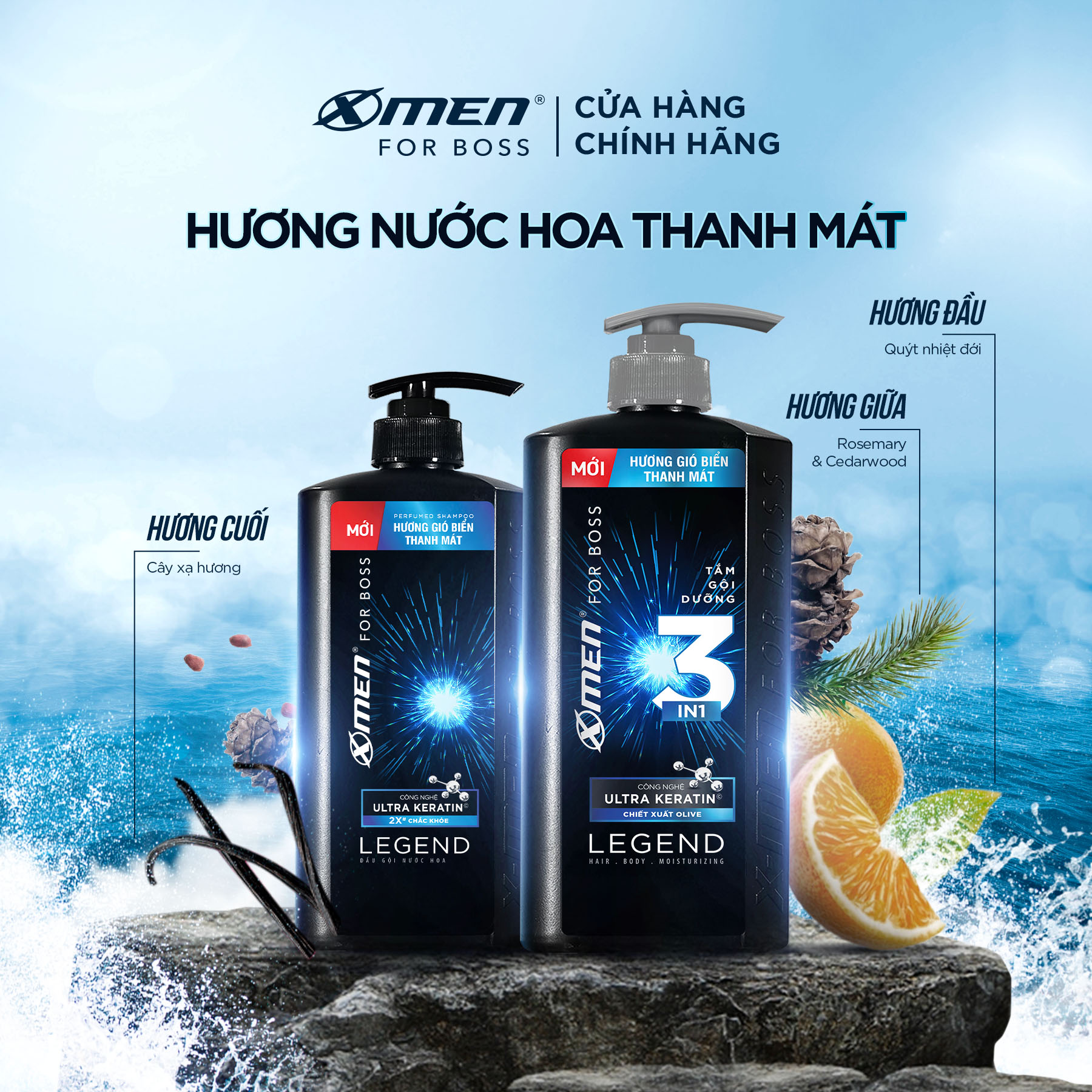[Hàng tặng không bán] Dầu gội Xmen for Boss Legend 150g