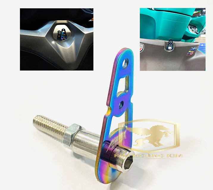 Móc treo đồ Kingdrag Inox xi 7 màu gắn xe máy