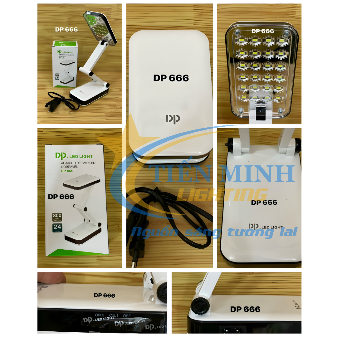 ĐÈN BÀN PIN SẠC IPHONE DP-666 siêu sáng - chống cận