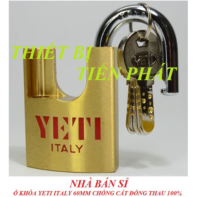 [HCM]Ổ Khóa Cửa Chống Cắt YETI 60mm Đồng Thau Khóa Bấm Chìa Lỗ Cao Cấp ( Chính Hãng)