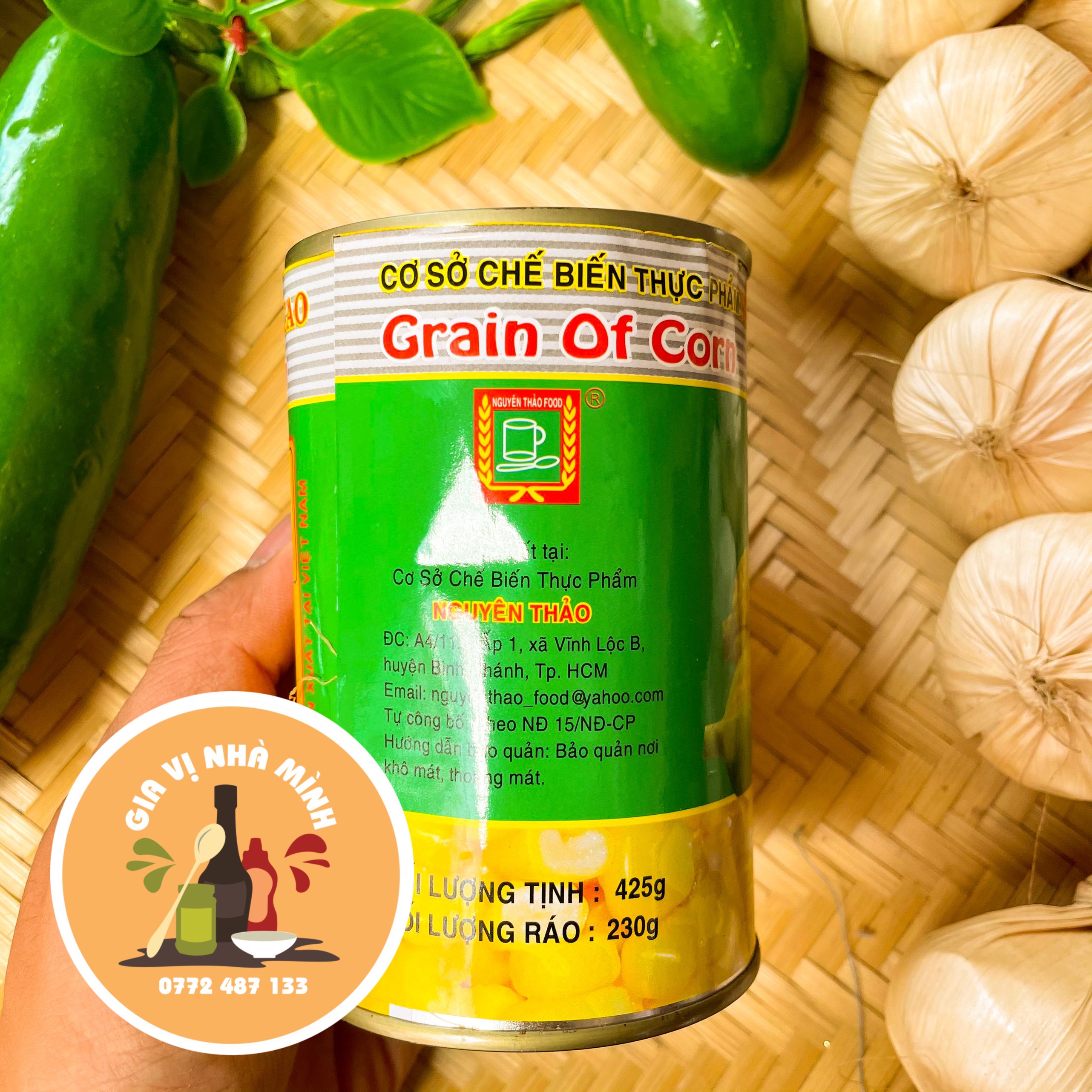BẮP HẠT MỸ ĐÓNG LON NGUYÊN THẢO 425GR