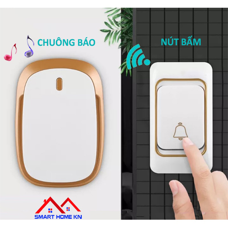 Chuông cửa không dây 2 chuông báo
