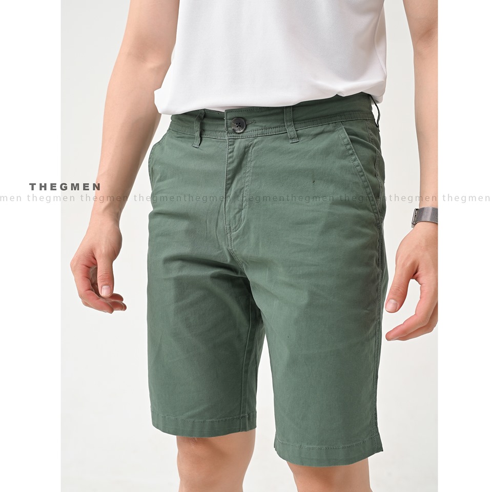 Quần Short Kaki Nam - Xanh Rêu