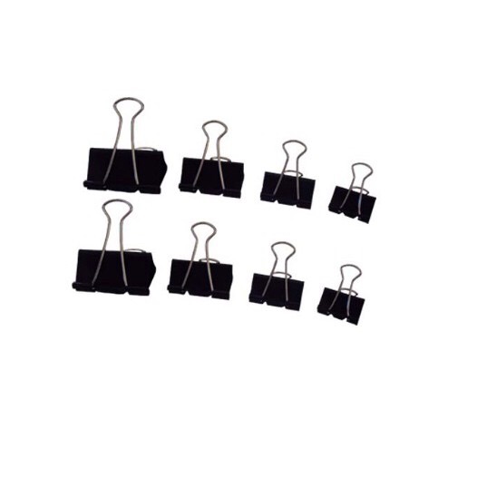 Kẹp sắt,Kẹp giấy đen,Kẹp tài liệu các cỡ [GIÁ SỐC 24 Chiếc Kẹp]