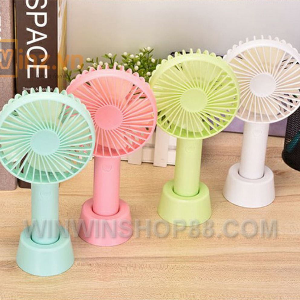 QUẠT MINI 4 CÁNH SS-2 DÙNG PIN SẠC- CÓ ĐẾ