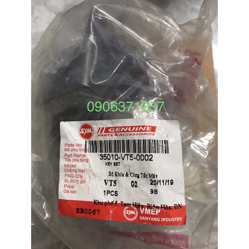 [HCM]Bộ ổ khoá xe Attila Elizabeth xăng cơ hãng SYM