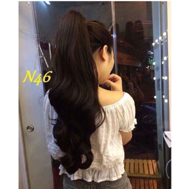 Tóc giả nữ giá rẻ Tóc giả ngoặm xoăn n46