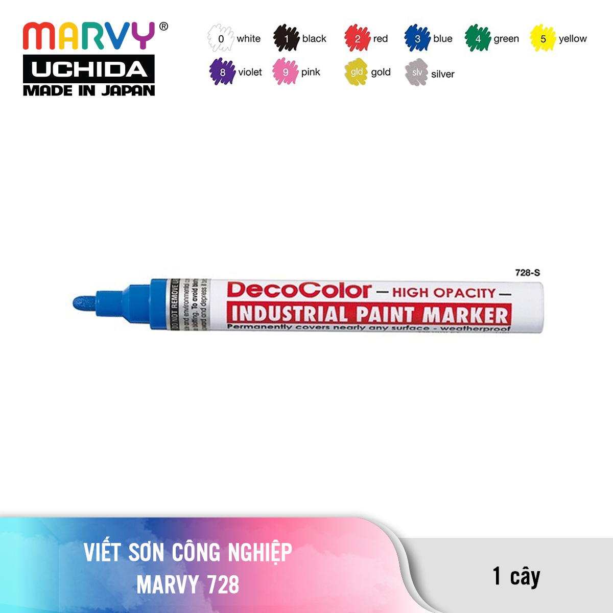 Bút sơn không phai MARVY 728 ngòi 2mm