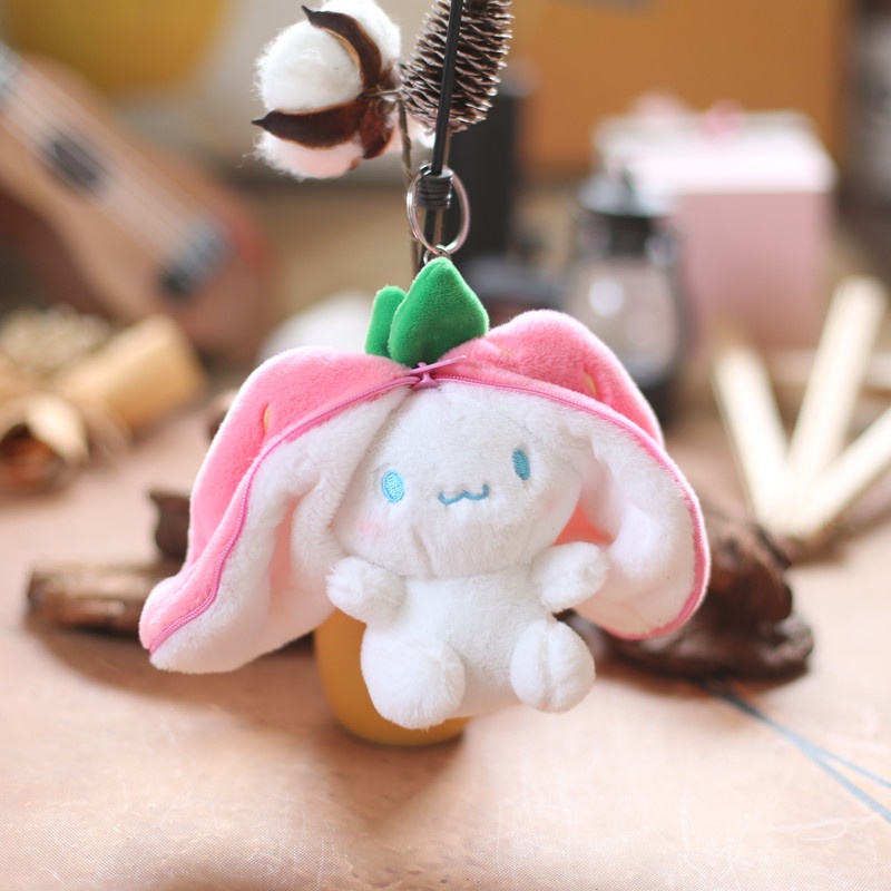 Thú nhồi bông hình cinnamoroll / dâu tây / trái cây / cà rốt lật xinh xắn