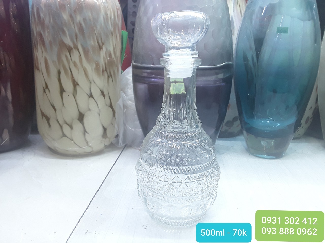 [HCM]Chai thủy tinh đựng ruou size 250ml - 500ml