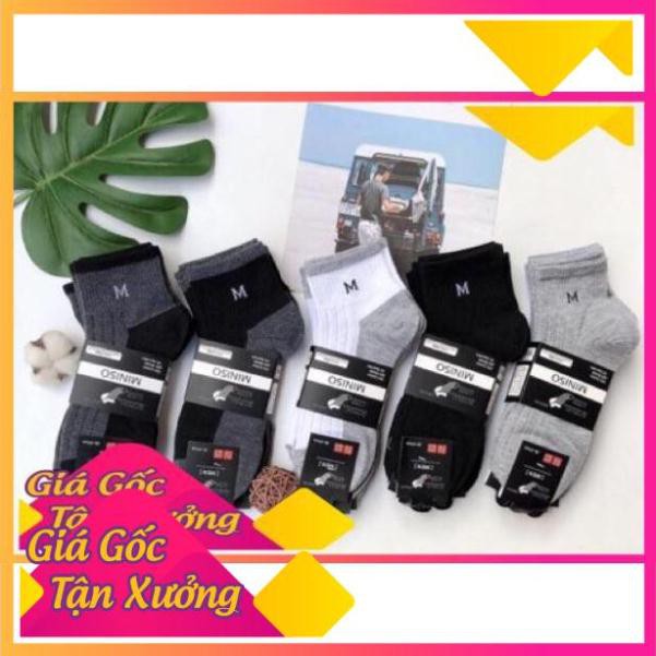 Set 10 Đôi Tất Miniso Cổ Cao Tất Nam