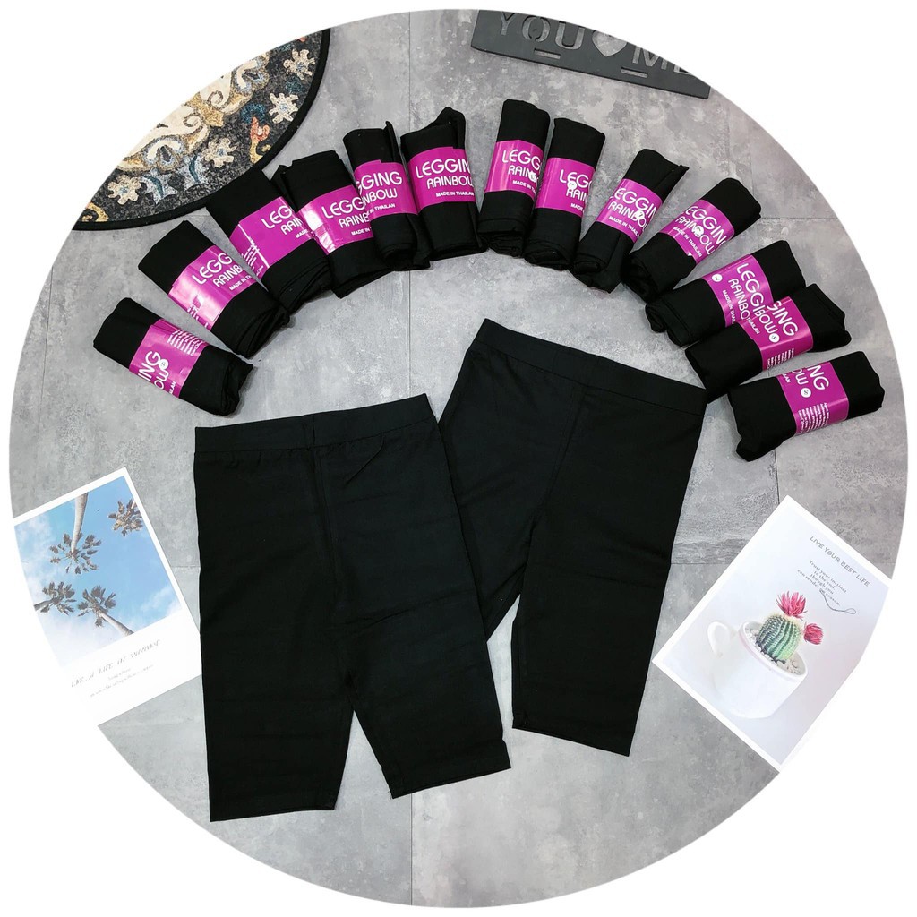 Quần legging ĐÙI CUỘN HỒNG siêu co giãn