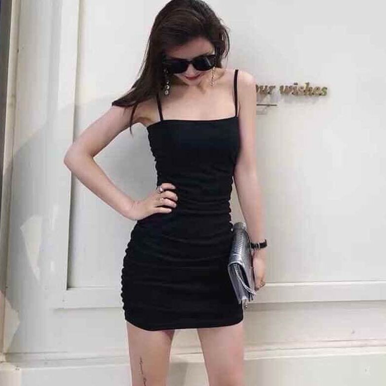 Váy hai dây sợi bún siêu tôn dáng, dễ mặc,ôm body