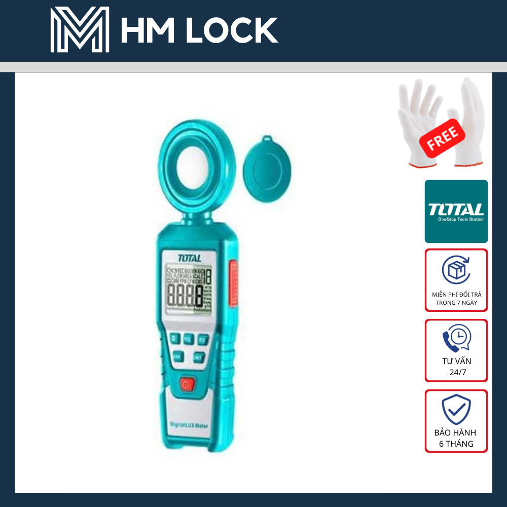 Máy đo cường độ ánh sáng kỹ thuật số total - hàng chính hãng - tetlu01 - hm lock
