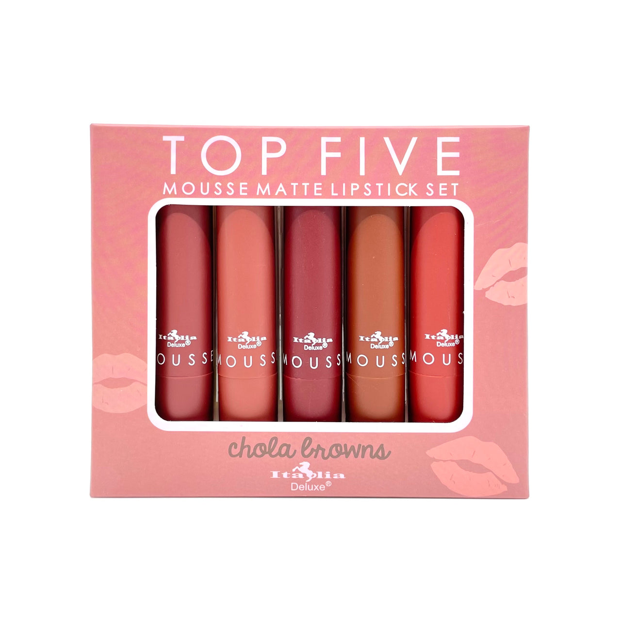 Set 5 son thỏi lì Italia Deluxe Mousse Lipstick